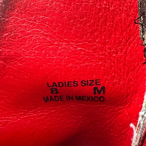 Macie Bean Women Size 8 Black Cracktacular Leather Aztec Serape Cowboy Boots - Picture 14 of 16